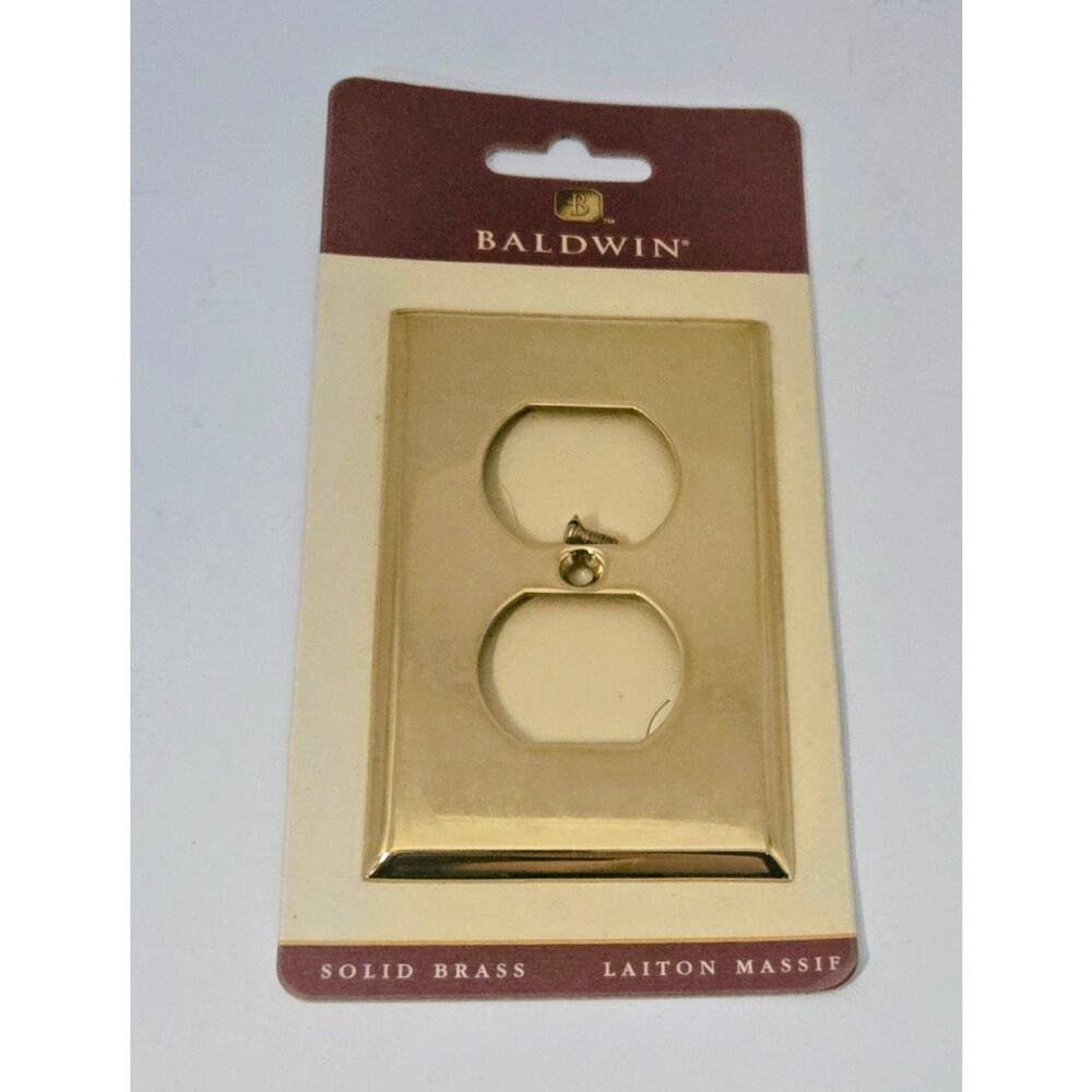 Baldwin Brass 4752-030-CD Switch Plate Polished Solid Brass Duplex Outlet Cover